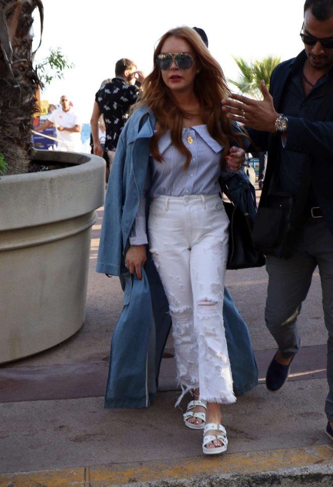 Lindsay Lohan at the Promenade of Cannes