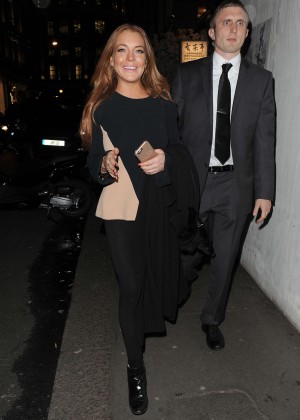Lindsay Lohan eNight out in Mayfair in London