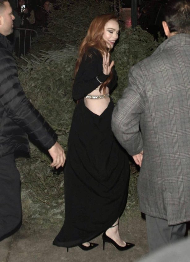 Lindsay Lohan - Exits 'Mean Girls' Global Premiere at AMC Lincoln Square Theater in NY