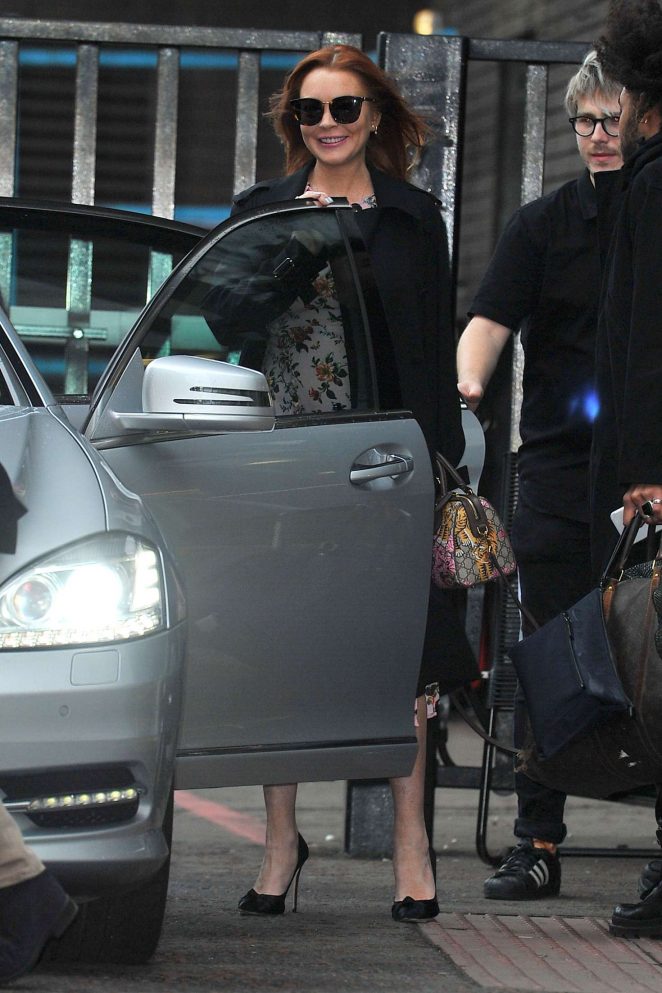 Lindsay Lohan - Leaving the ITV Studios in London