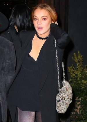 Lindsay Lohan - Night out in New York City
