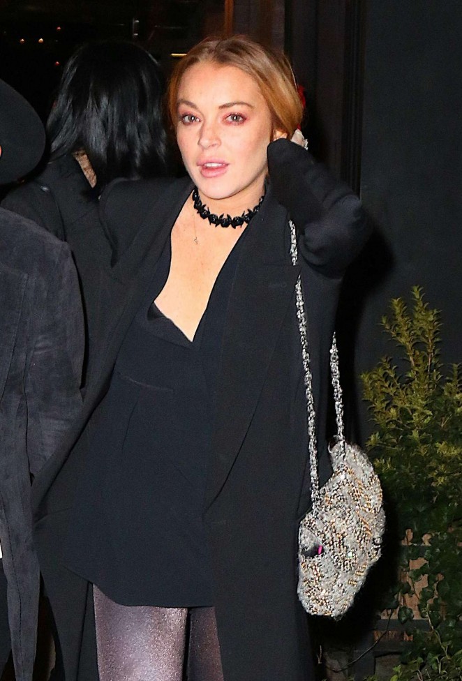 Lindsay Lohan - Night out in New York City