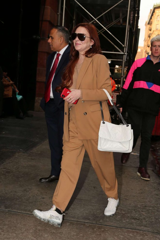 Lindsay Lohan - Out and about in New York City
