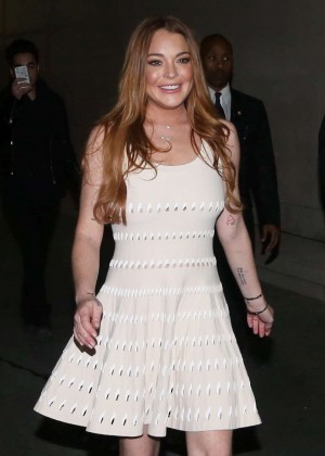 Lindsay Lohan - Outside at 'Jimmy Kimmel Live!' in Hollywood