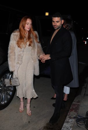 Lindsay Lohan - Seen with her husband Bader Shammas in LA