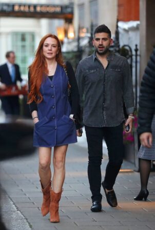 Lindsay Lohan - Seen with new husband Bader Shammas out in London