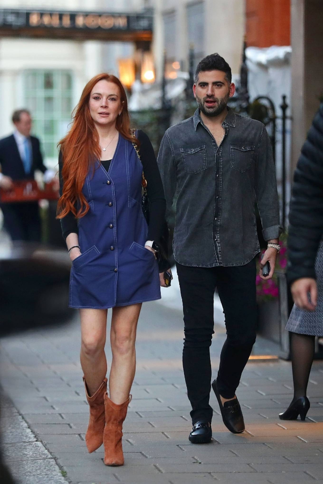 Lindsay Lohan - Seen with new husband Bader Shammas out in London