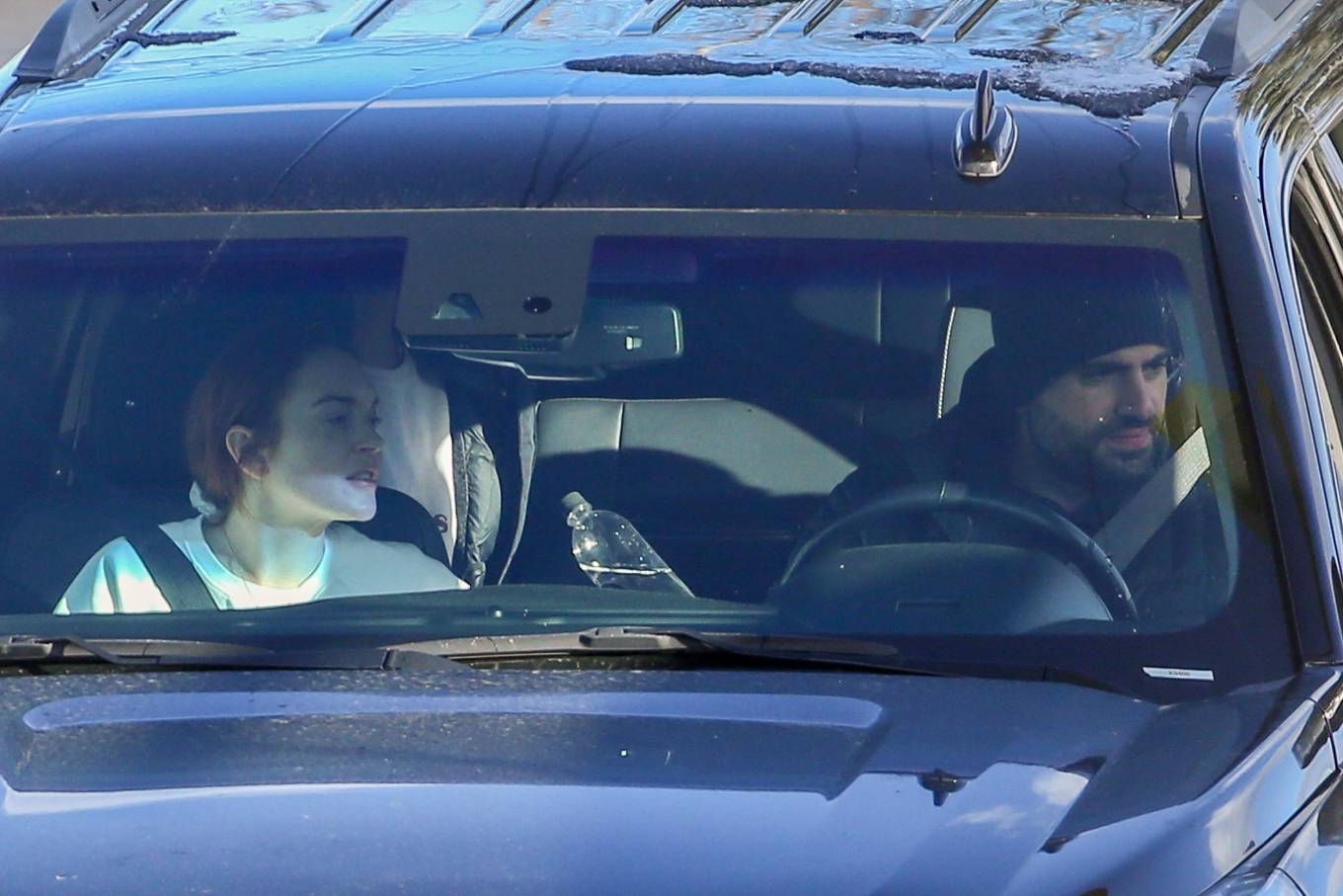 Lindsay Lohan - Spotted with boyfriend Bader Shammas in Salt Lake City