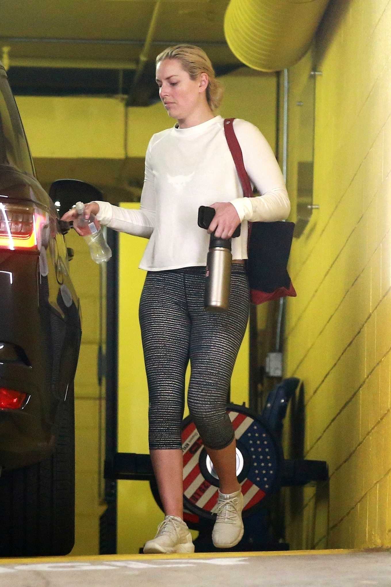 Lindsey Vonn at a private gym in Beverly Hills