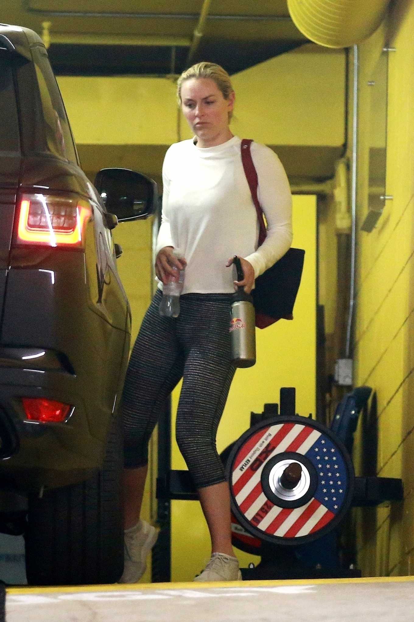 Lindsey Vonn at a private gym in Beverly Hills