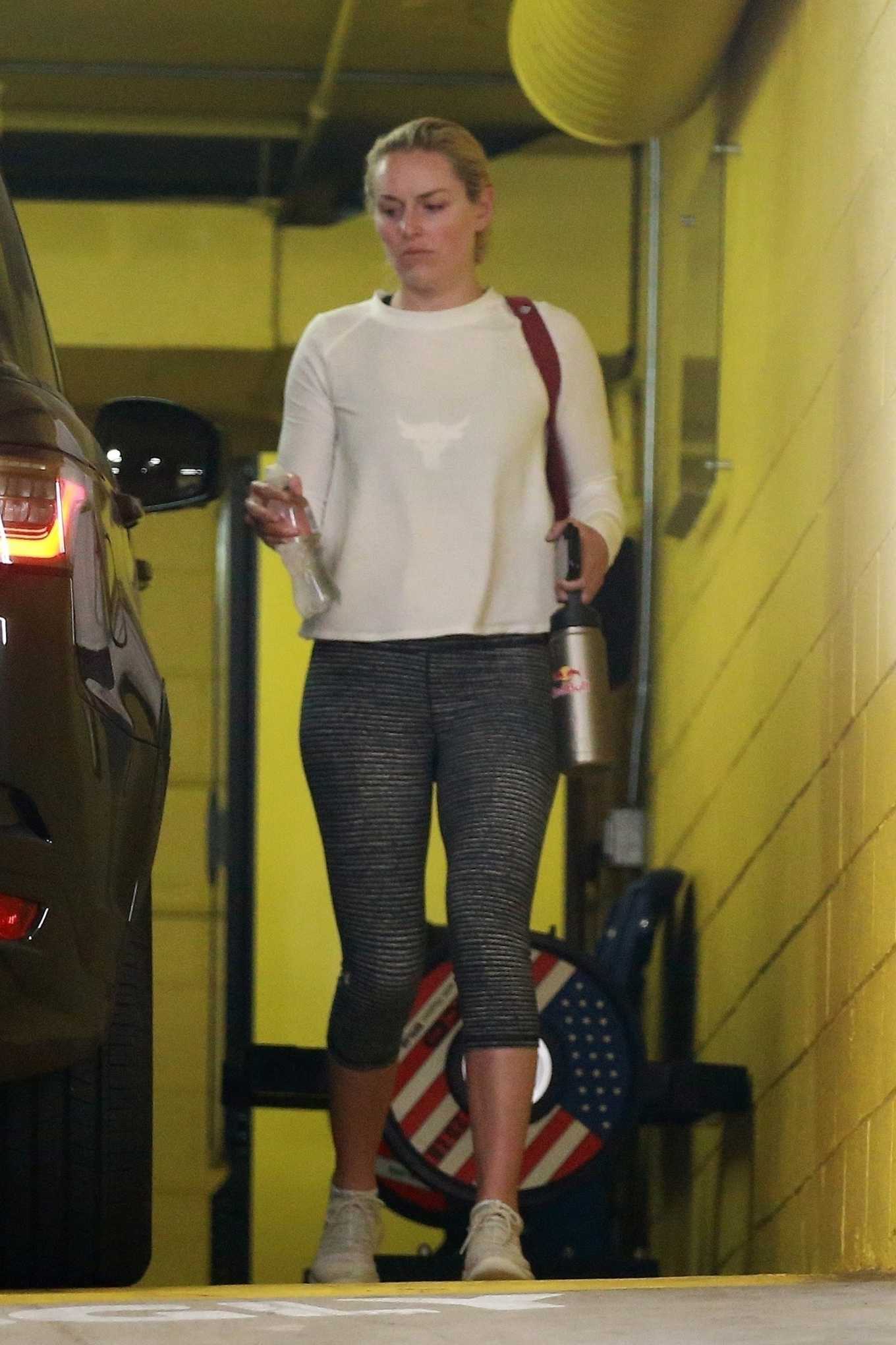 Lindsey Vonn At A Private Gym In Beverly Hills