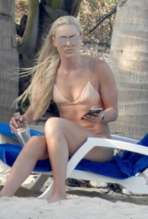 Lindsey Vonn - In a bikini at the beach in Tulum
