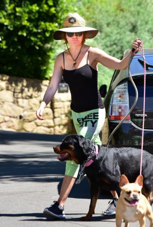 Lisa Rinna - Out with her dogs in Hollywood