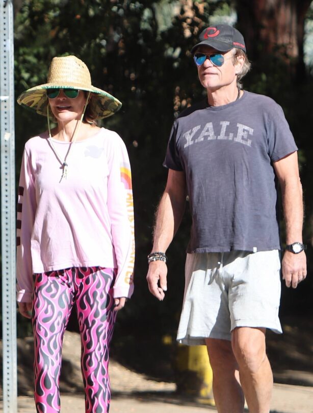 Lisa Rinna - With Harry Hamlin on a hike on Harry's 71st birthday in Studio City