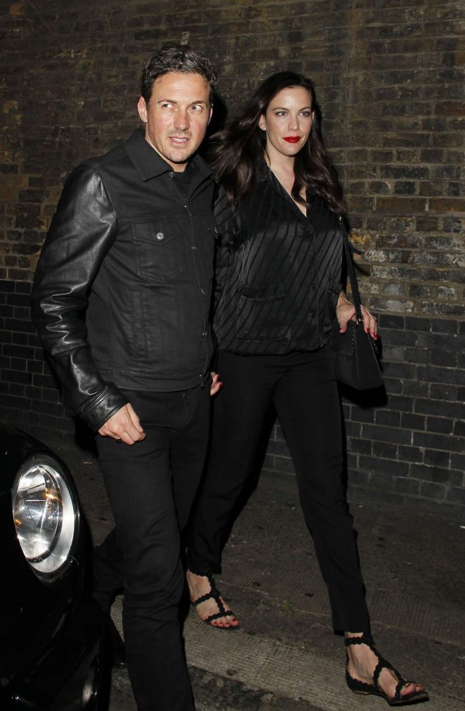 Liv Tyler and Dave Gardner Leaves The Chiltern Firehouse in London