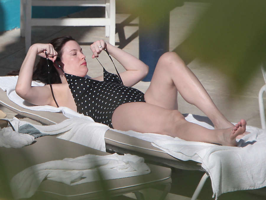 Liv Tyler in Swimsuit in Miami. 