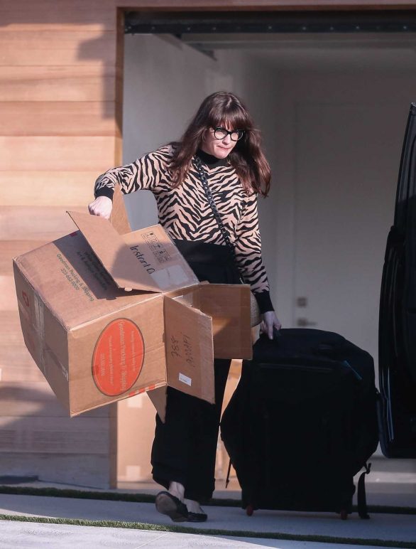 Liv Tyler is seen taking out boxes from her new house in Malibu