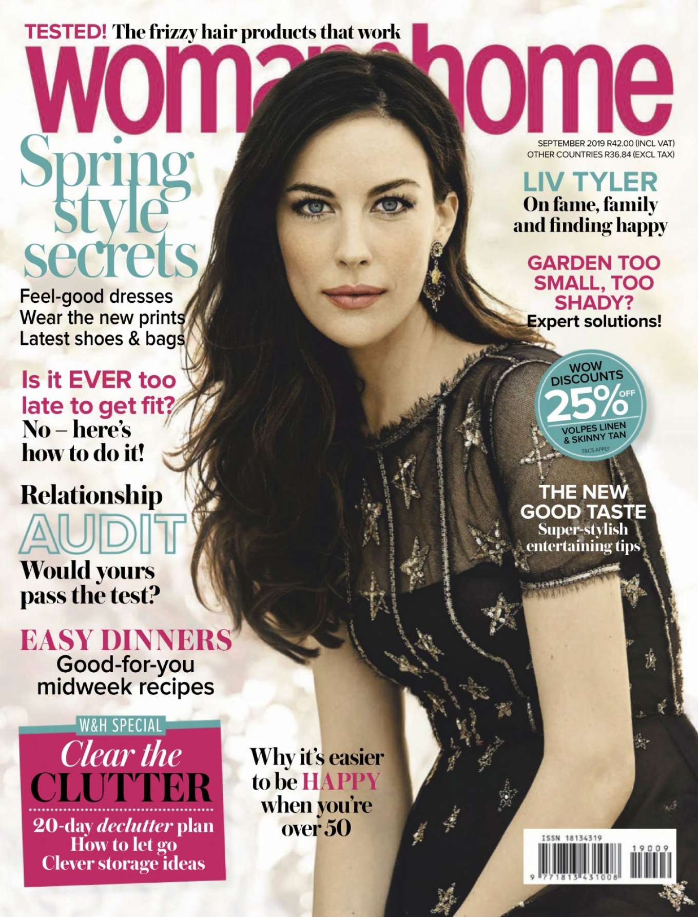 Liv Tyler â€“ Woman and Home Magazine (South Africa â€“ September 2019)