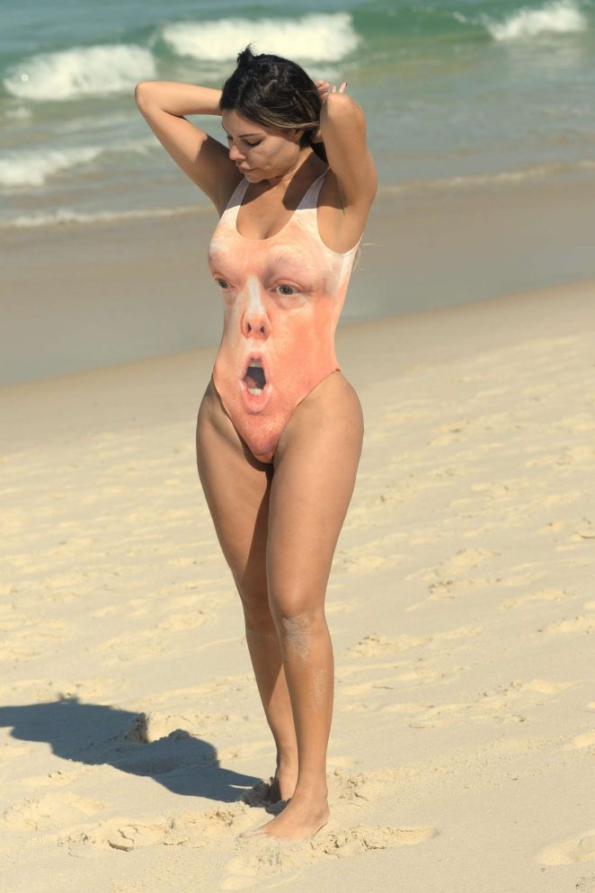 Liziane Gutierrez in Swimsuit on the beach in Brazil