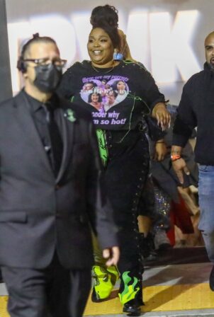 Lizzo - Arrives at Harry Styles' Love On Tour concert at The Forum in Los Angeles