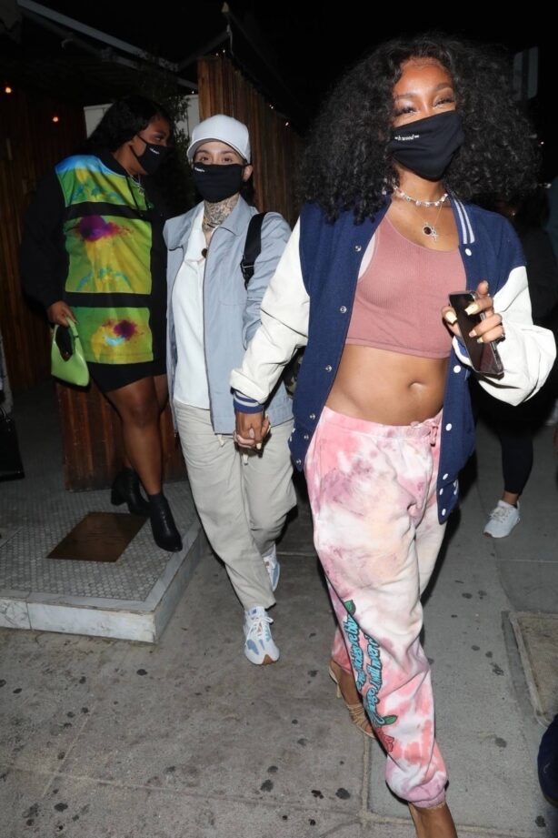 Lizzo - With Kehlani and SZA seen after dinner at The Nice Guy in Los Angeles