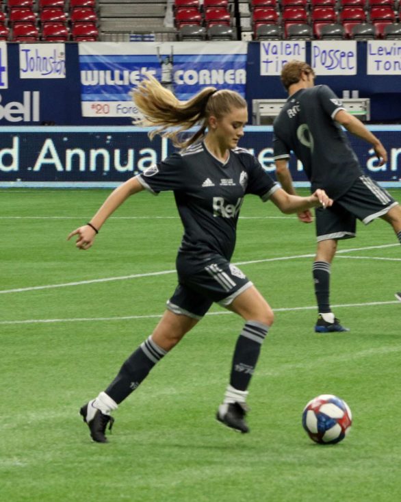 Lizzy Greene - Playing in the annual Vancouver Whitecaps Charity Game in Vancouver