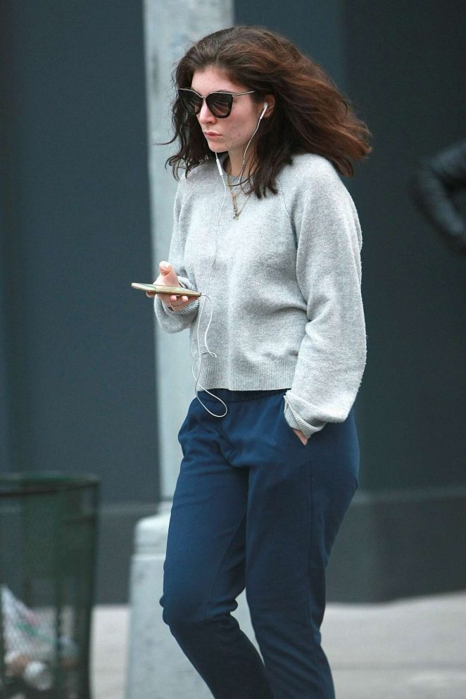 Lorde in Sweats out in New York
