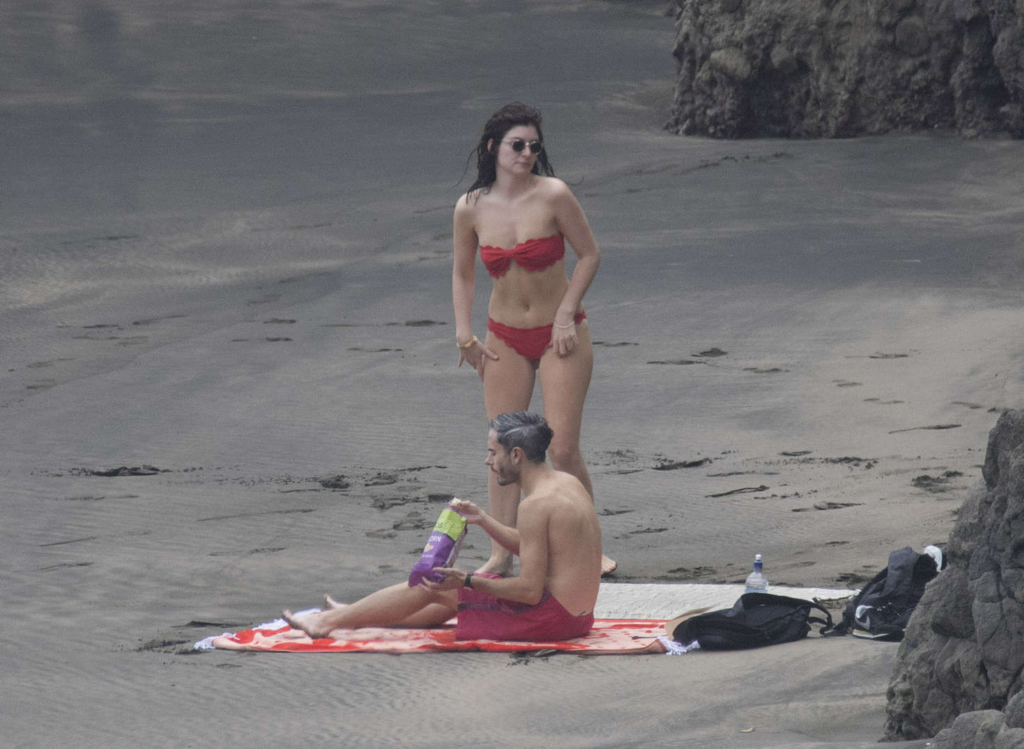 Lorde - Red Bikini Candids in New Zealand. 