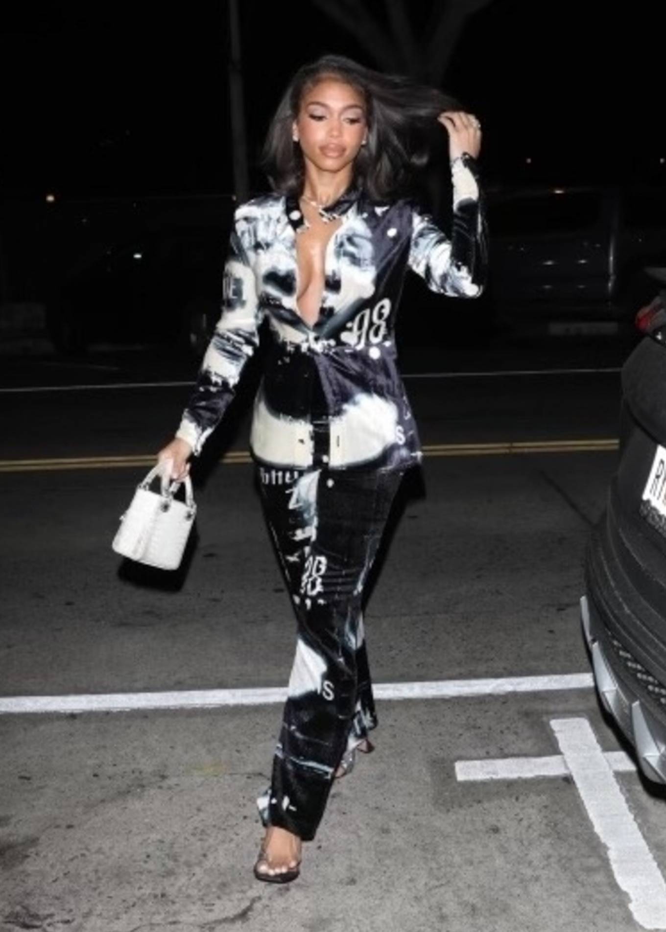 Lori Harvey - Night out at Olivietta in West Hollywood