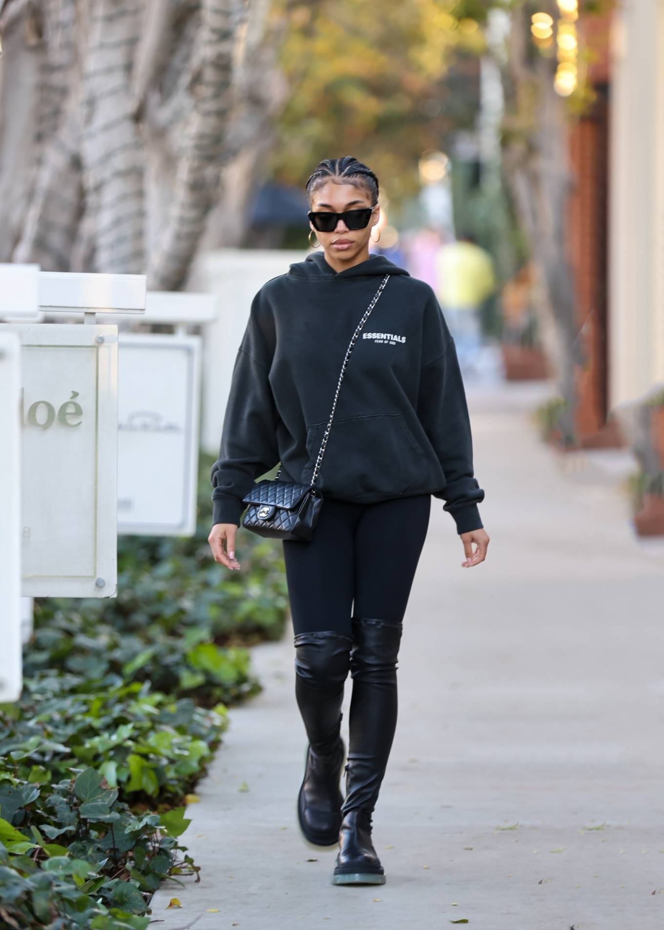 Lori Harvey 2022 : Lori Harvey – Wears thigh-high boots shopping on Melrose Place in West Hollywood 06.01.2022 -05