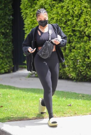 Lori Harvey - Wraps up a Pilates session in West Hollywood