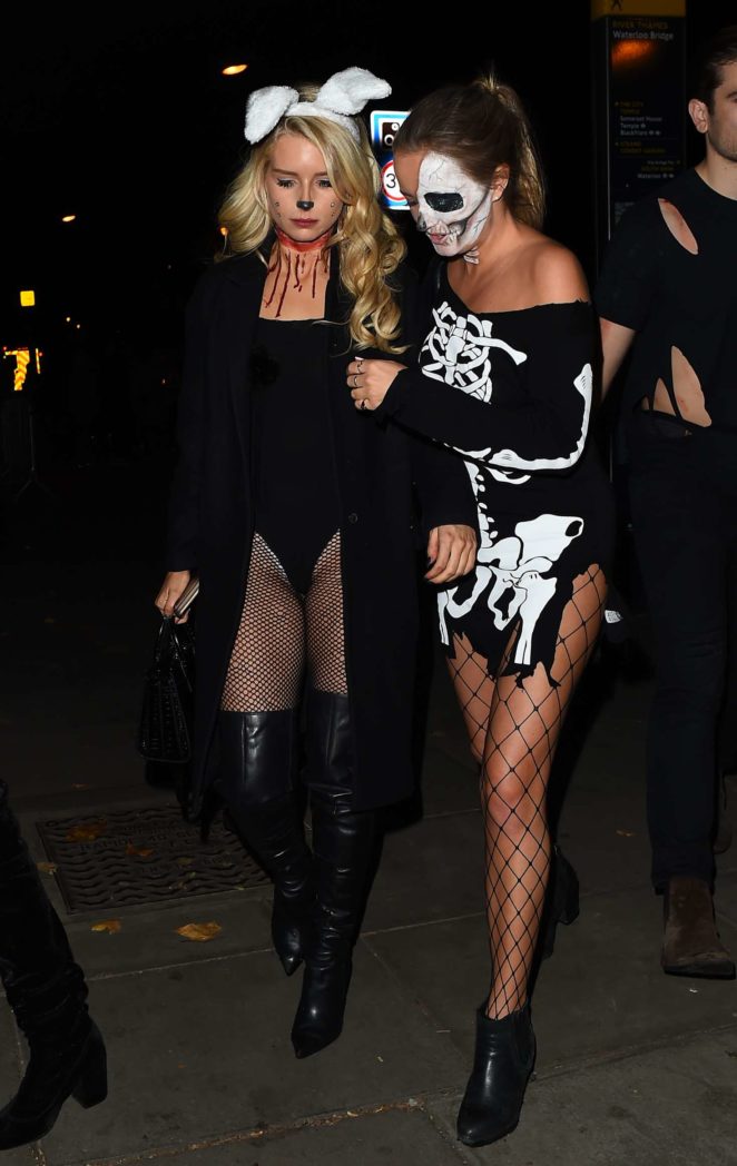 Lottie Moss and Emily Blackwell - One Embankment Halloween Party in London