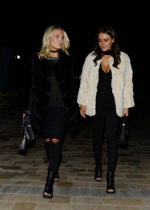 Lottie Moss and Made in Chelsea's Emily Blackwell out for dinner in Chelsea