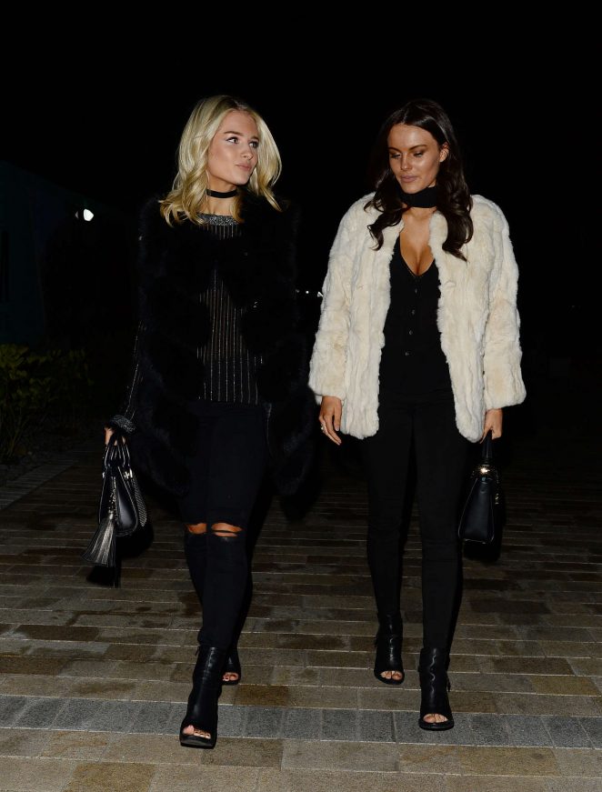 Lottie Moss and Made in Chelsea's Emily Blackwell out for dinner in Chelsea