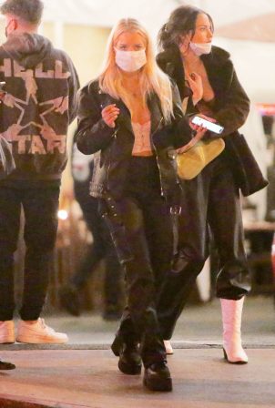 Lottie Moss - With Tana Mongeau at Saddle Ranch in West Hollywood