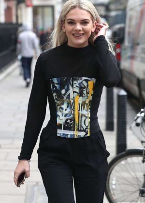 Louisa Johnson out and about in London