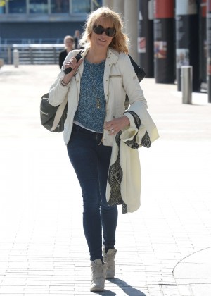 Louise Minchin in Tight Jeans at BBC Media City in London