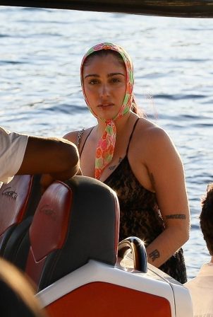 Lourdes Leon - Seen on a New Year's Eve boat ride with friends in St. Barts