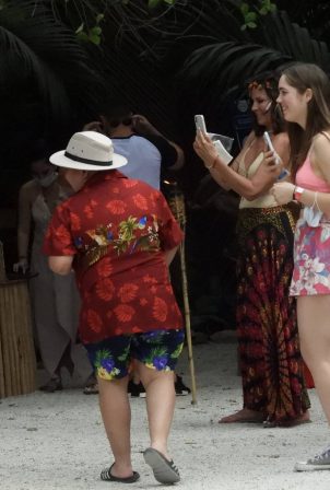 Luann de Lesseps - On her vacation in Tulum