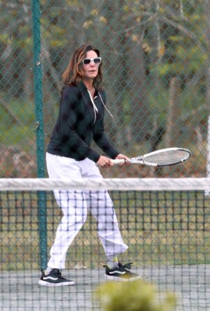 Luann De Lesseps - Playing tennis at a Sag Harbor - New York