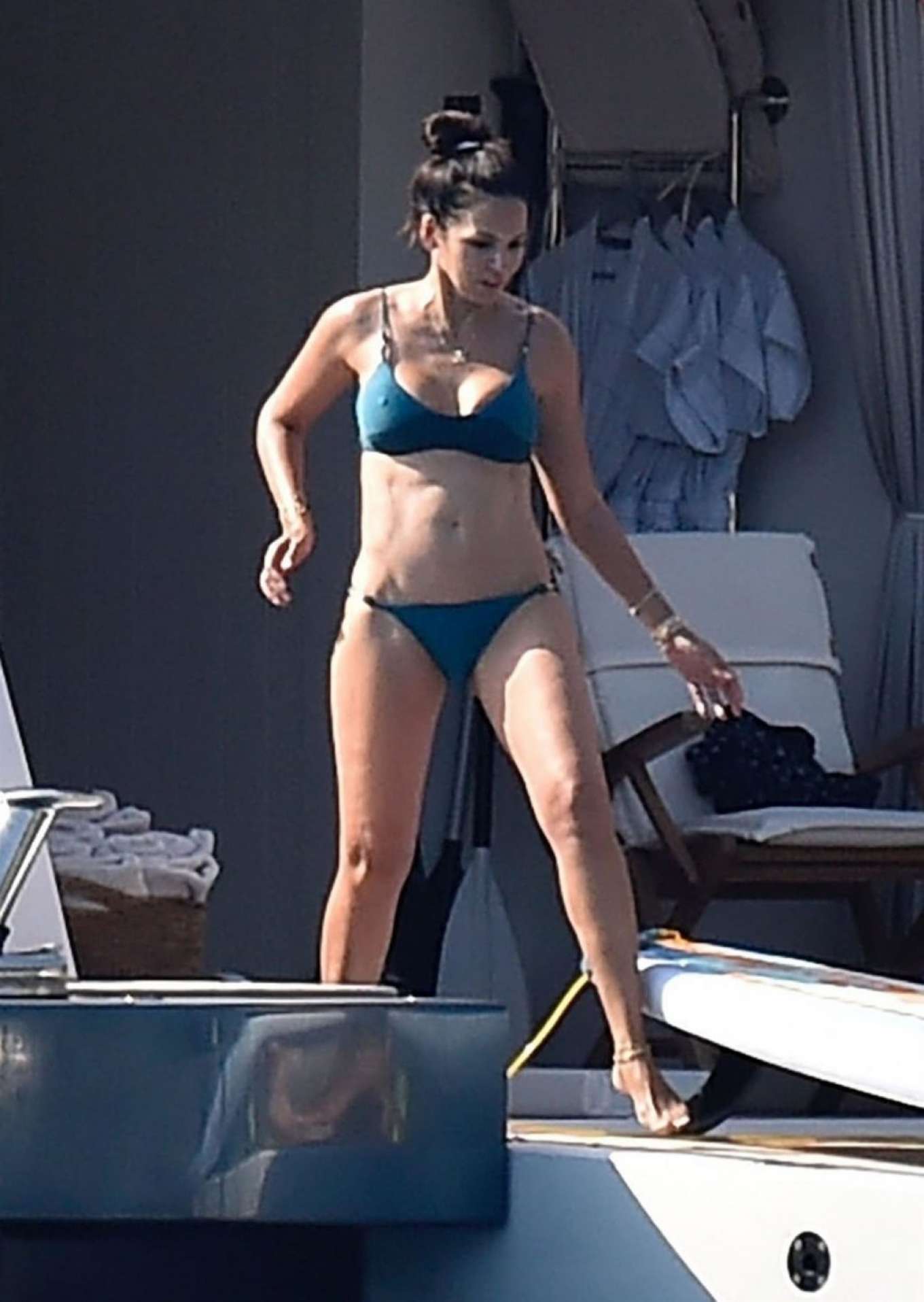 Luciana Barroso In Bikini On A Yacht On Holiday In Portofino