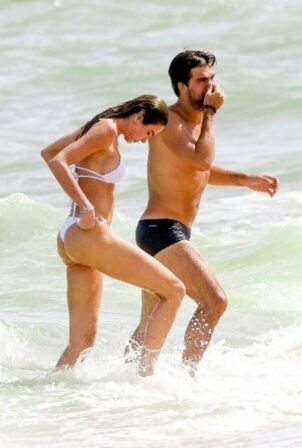 Luciana Gimenez - Pictured with her boyfriend on the beach in Trancoso - Brazil