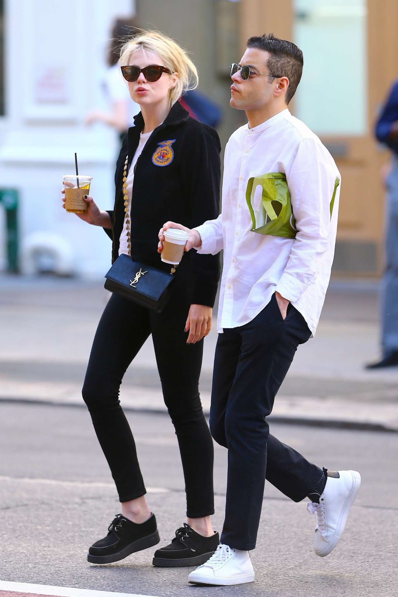 Lucy Boynton and Rami Malek â€“ Shopping on Broadway in Soho