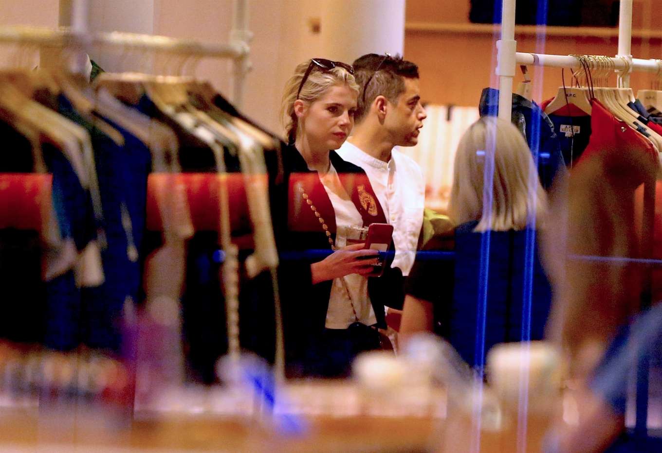 Lucy Boynton and Rami Malek â€“ Shopping on Broadway in Soho