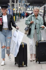 Lucy Fallon and Katie McGlynn - Arrives at Train Station in London