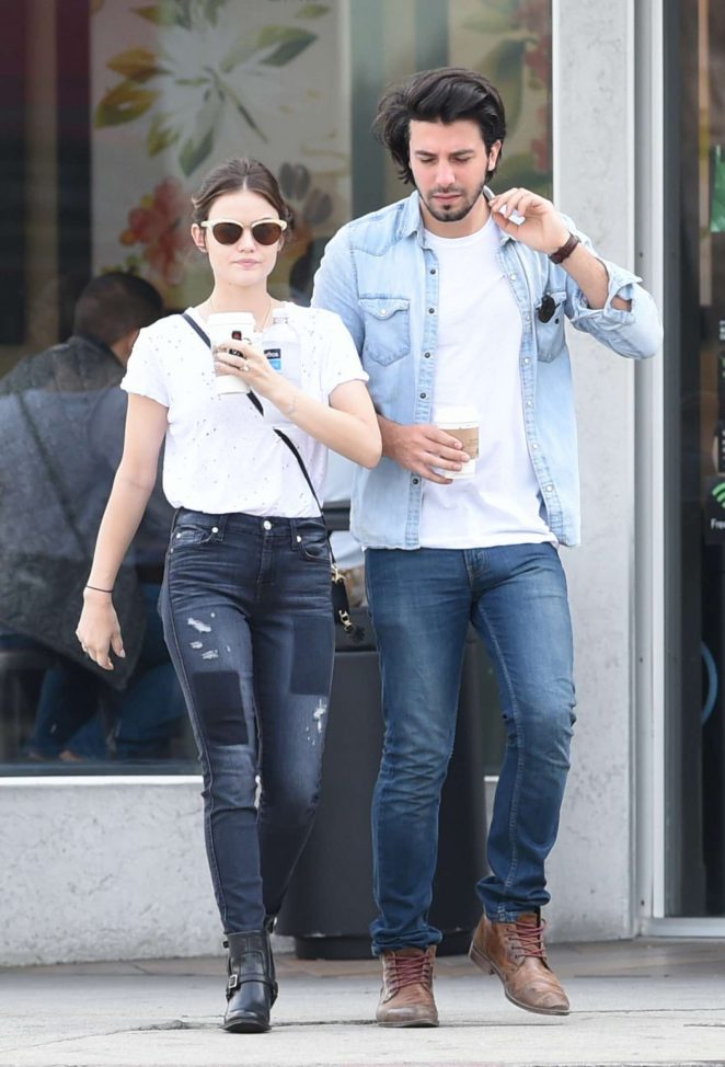 Lucy Hale and Anthony Kalabretta Gets Coffee in Los Angeles