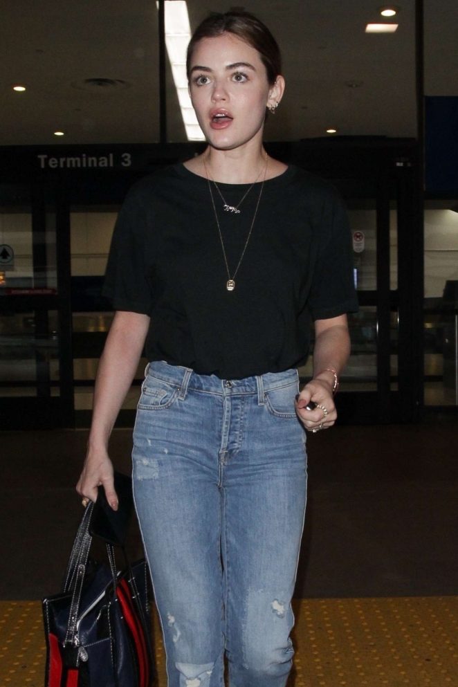 Lucy Hale - Arrives at LAX Airport in LA