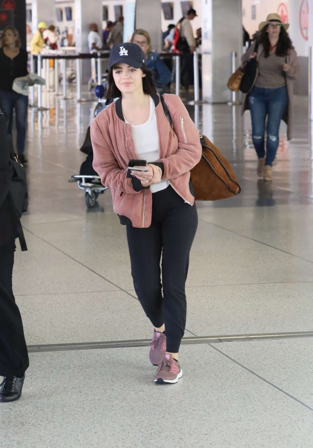 Lucy Hale - Arrives at LAX International Airport in LA