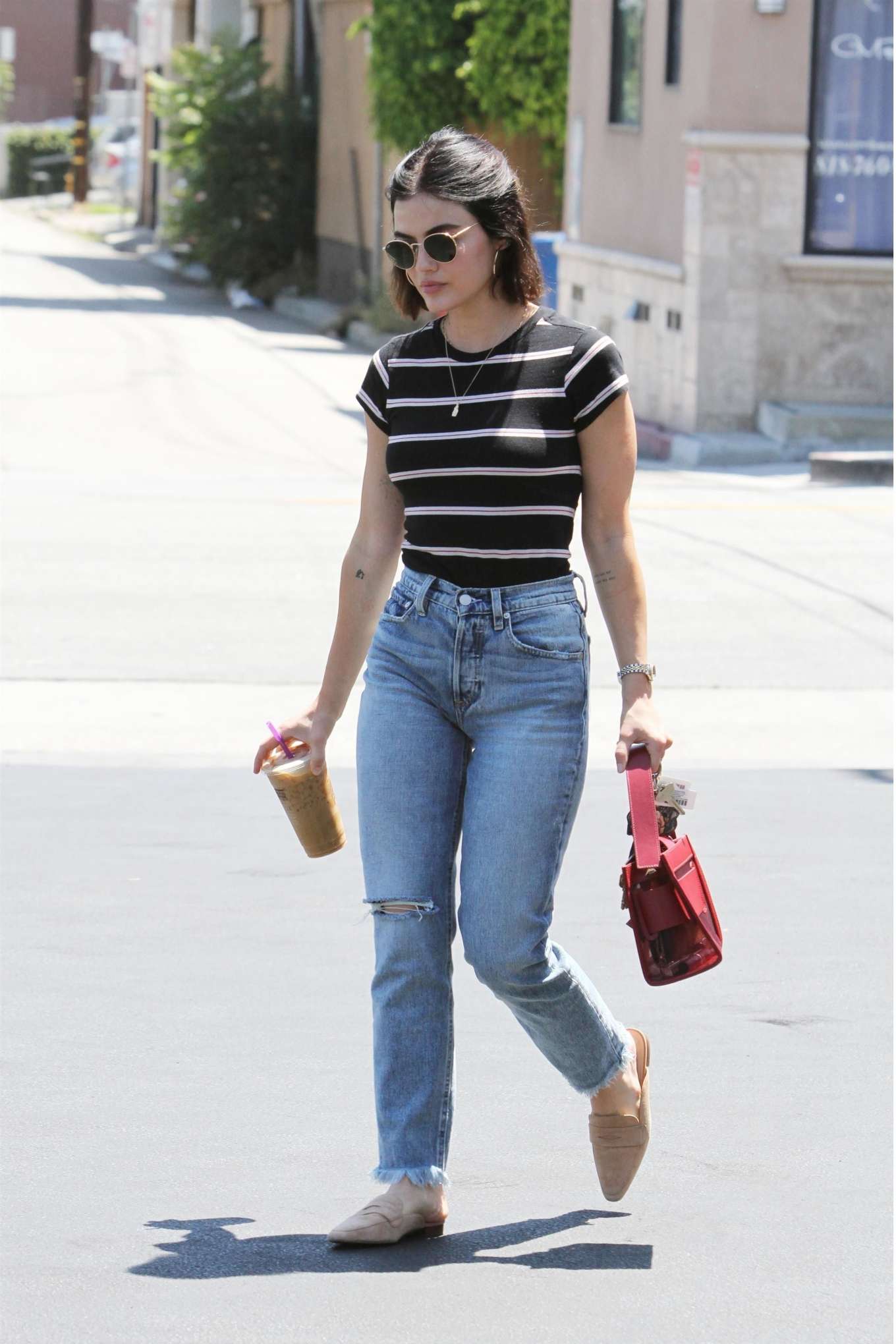 Lucy Hale â€“ Arrives at the Coffee Bean in Studio City