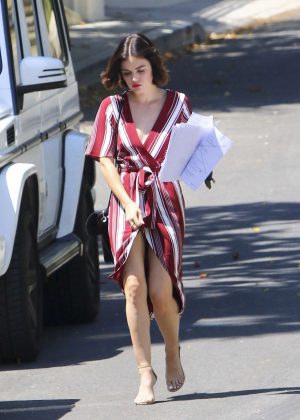 Lucy Hale - Arriving at Friends House in West Hollywood